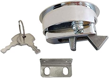 Zinc Alloy 2" Flush Pull Slam Latch Boat Hatch Round Deck for RV Yacht - Locking Style with Keys — image 6