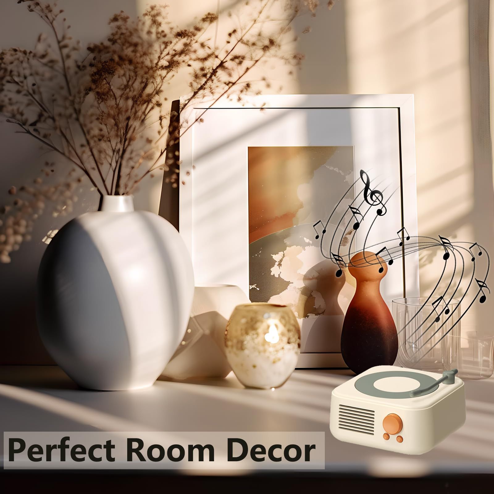 Old Fashioned Classic Style Bluetooth Speaker, Vinyl Record Player Style Bluetooth Speaker for Office Home Decor — image 2