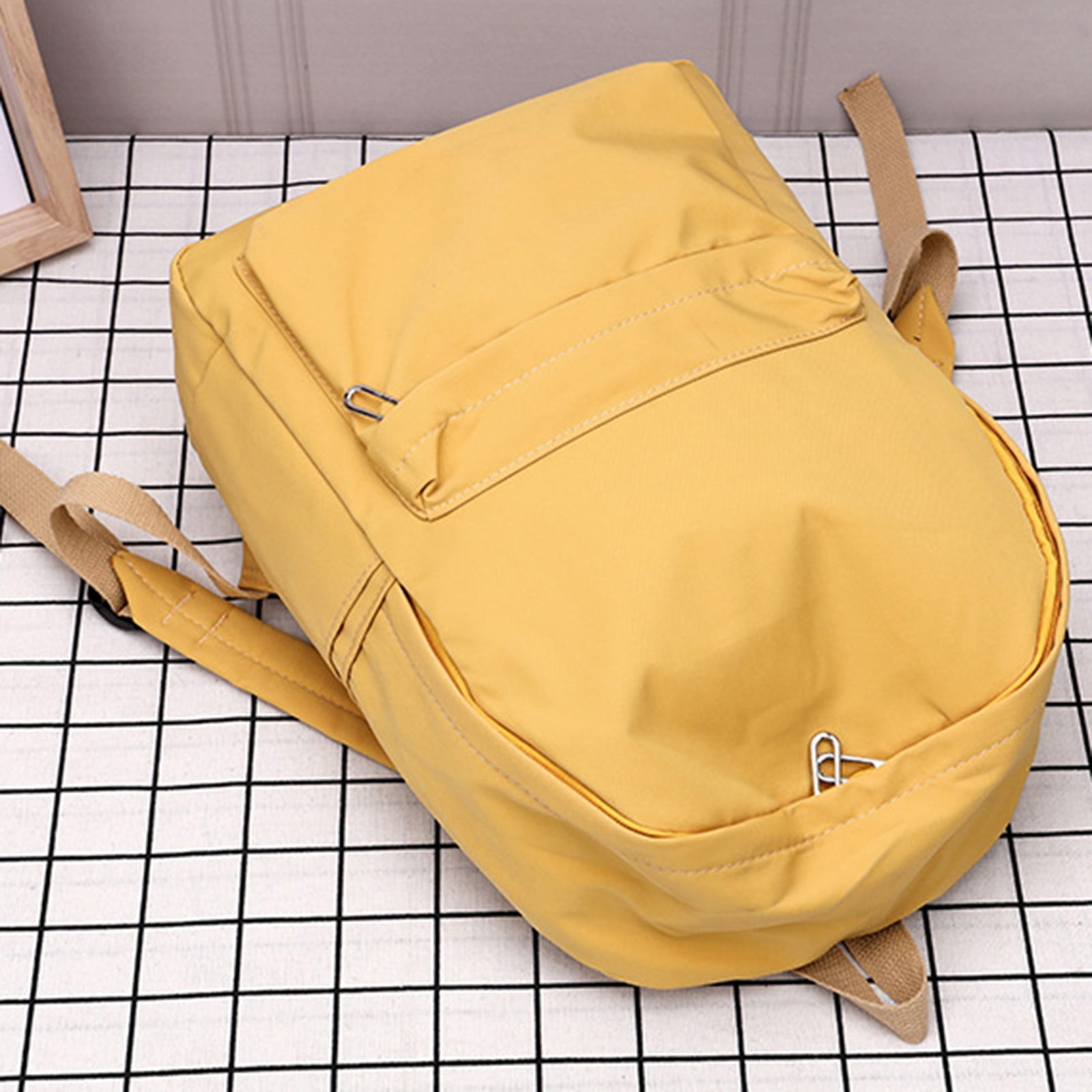 1 Piece Travel Backpack, Cute Custom BookBag with Detachable Bear, Travel Backapck for Women, Men Casual Laptop, Yellow, 21.8 × 27.9 cm — image 4