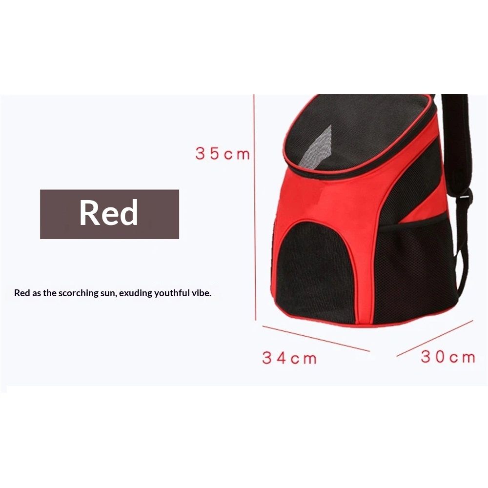 Small Dogs and Cat Backpack Carrier,Pet Backpack Carrier, Ventilated, Safety Strap, Buckle Support Designed for Hiking Travel Camping Outdoor, Red โ image 5