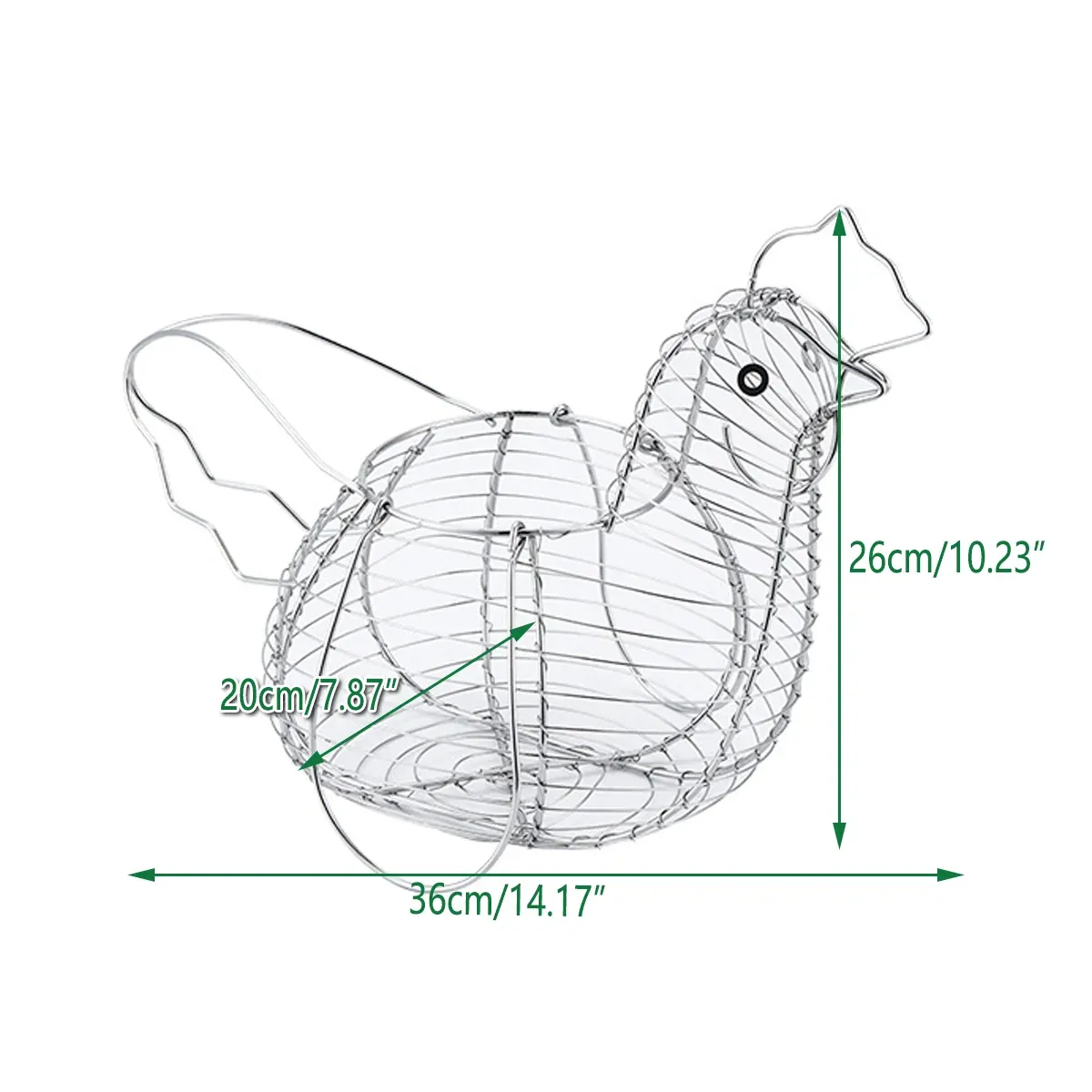 Egg Storage Basket Hollow Iron Wire Container Kitchen Holder Rack for Display — image 3