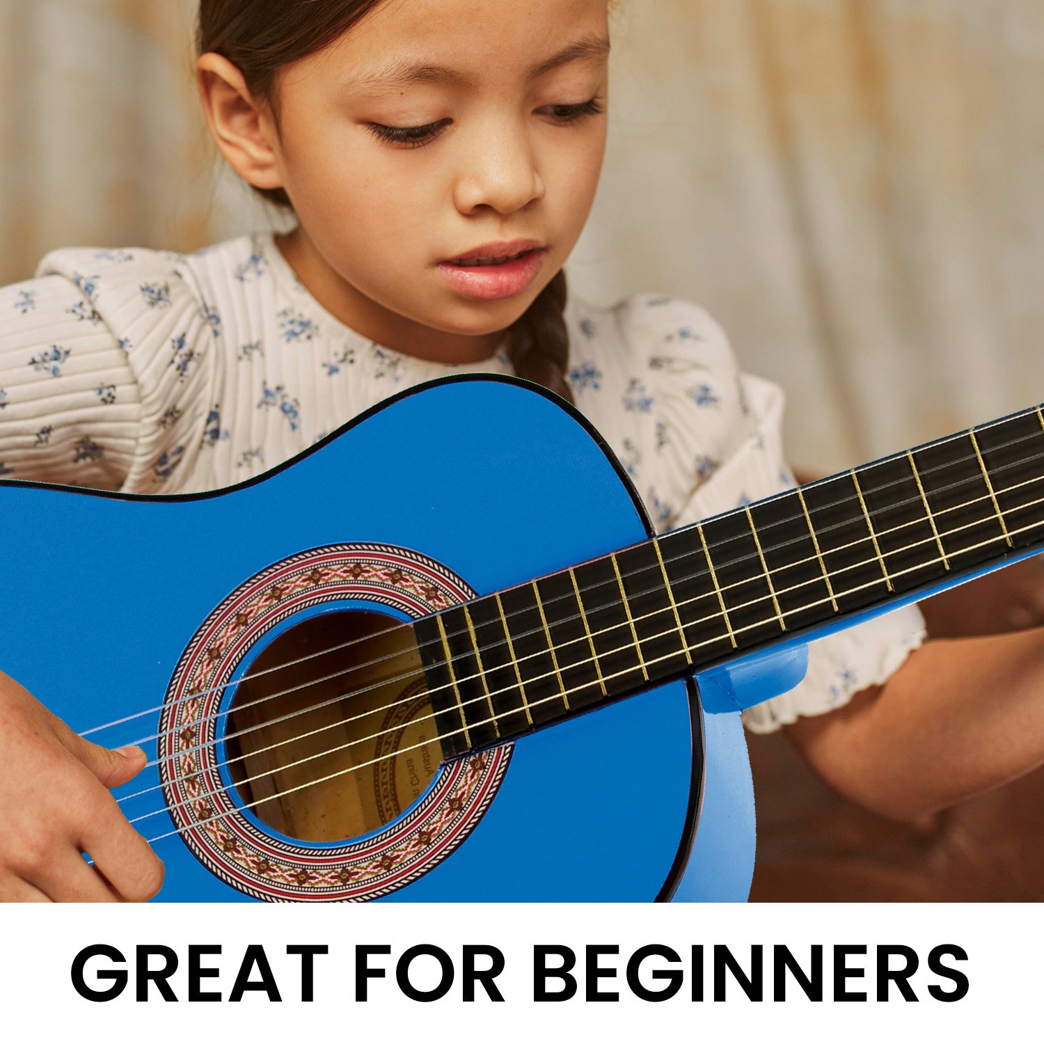 Karrera 34in Acoustic Children no cut Guitar - Blue — image 6