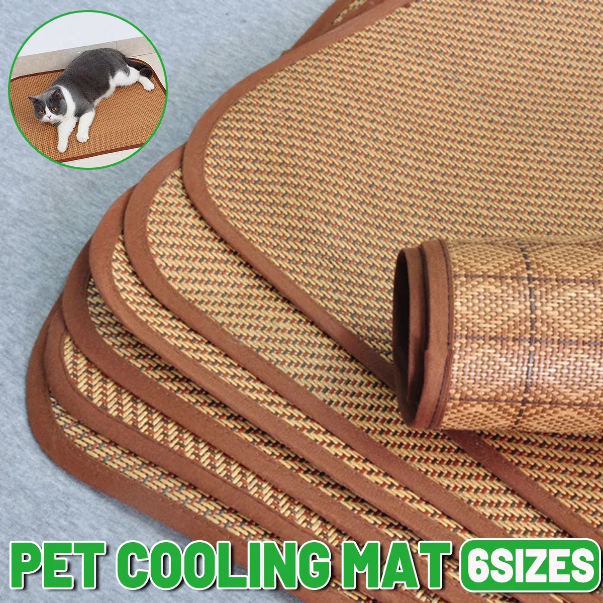 Pet Mat Kennel Cushion Dog Cat Bed Sleeping Pad Soft Washable for Crate Floor - 60x60cm — image 2