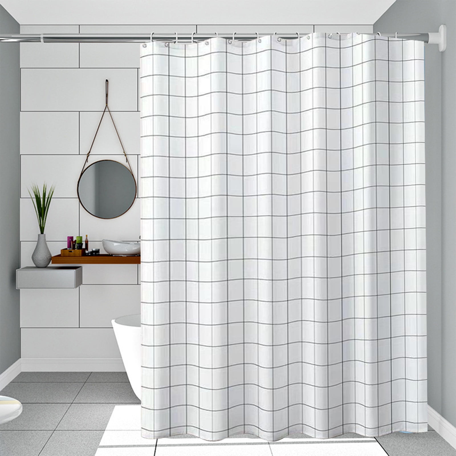 Shower Curtain, 31.5×71 Inch Shower Curtain Liner, Waterproof Plastic Shower Liner, Cute Lightweight Shower Curtain for Bathroom 31.5×71 in J — image 6