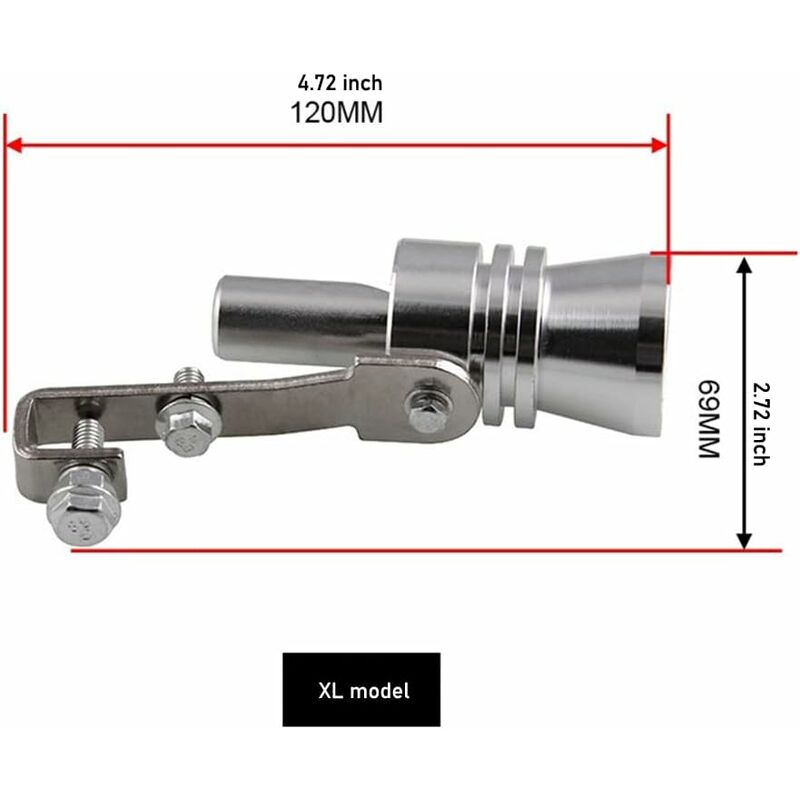 Universal Car Turbo Whistle Simulator, Aluminum Exhaust Whistle โ image 2