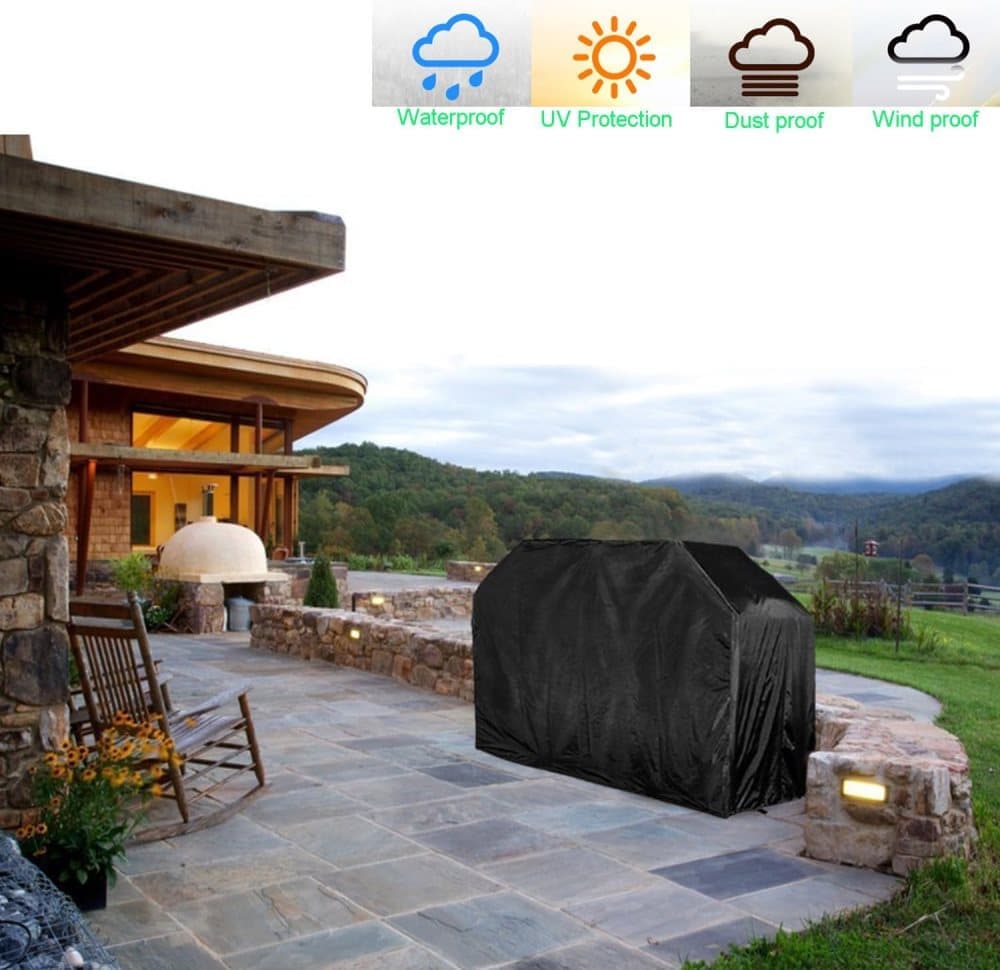 Heavy Duty Grill Cover 210D Oxford Waterproof UV Protection, 145 × 61 × 117 cm — image 6