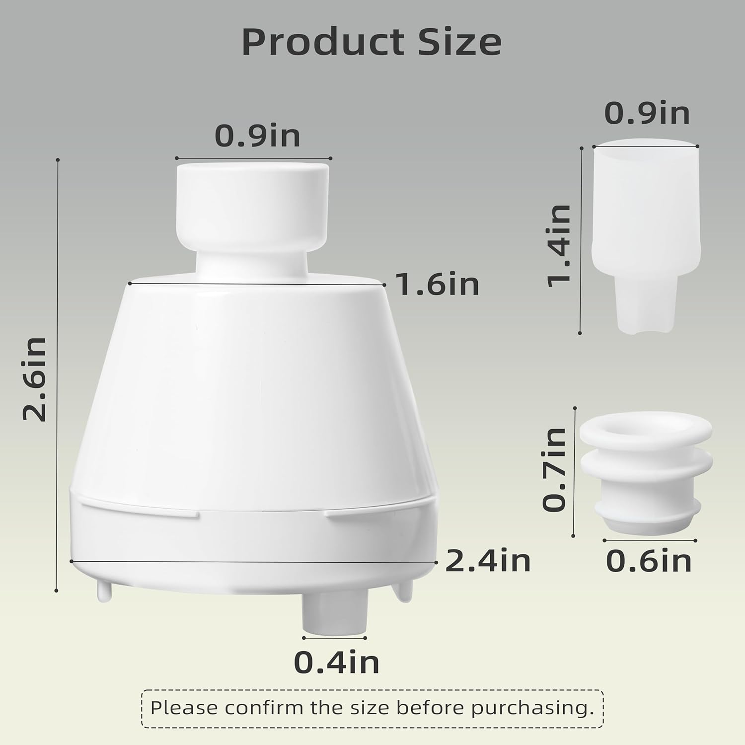 Cat Water Fountain Replacement Filter Housing & Silicone Nozzle Plug Set Pet Water Dispenser, Pet Fountain Parts Accessories (B. 1 Housing+2 Silicone Nozzle — image 3
