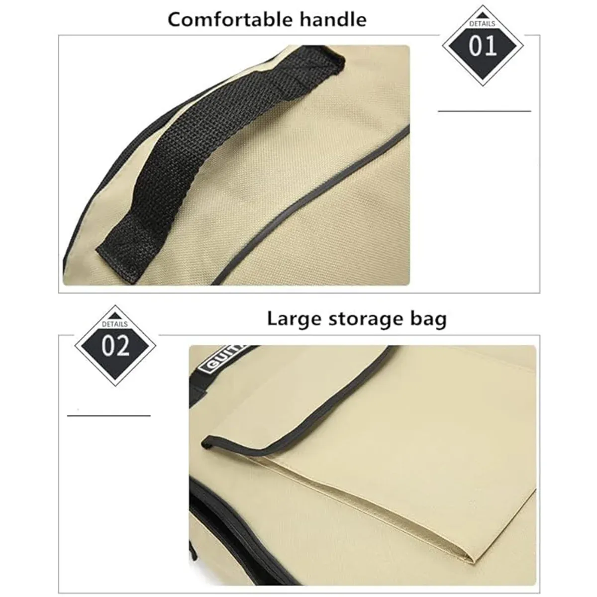 41Inch Wood Guitar Bag Basic Model 5MM Thick Cotton Double Strap Soft Guitar Bag — image 5