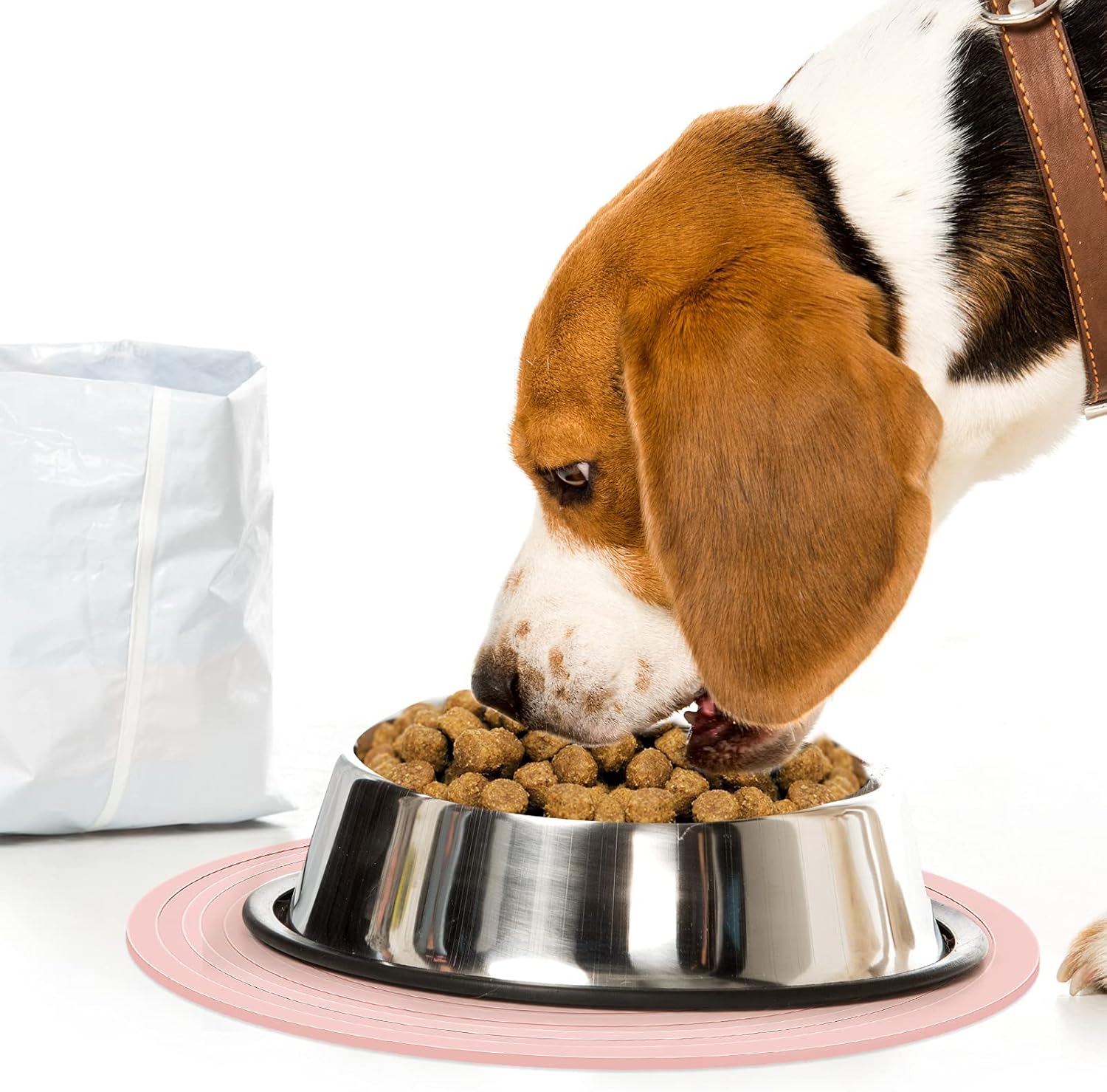 2 Pieces Silicone Pet Food Mat Pet Feeding Mat for Dog and Cat Food Bowl Placemat Preventing Food and Water Overflow Suitable for Medium and Small Pet, 9.5 x — image 4