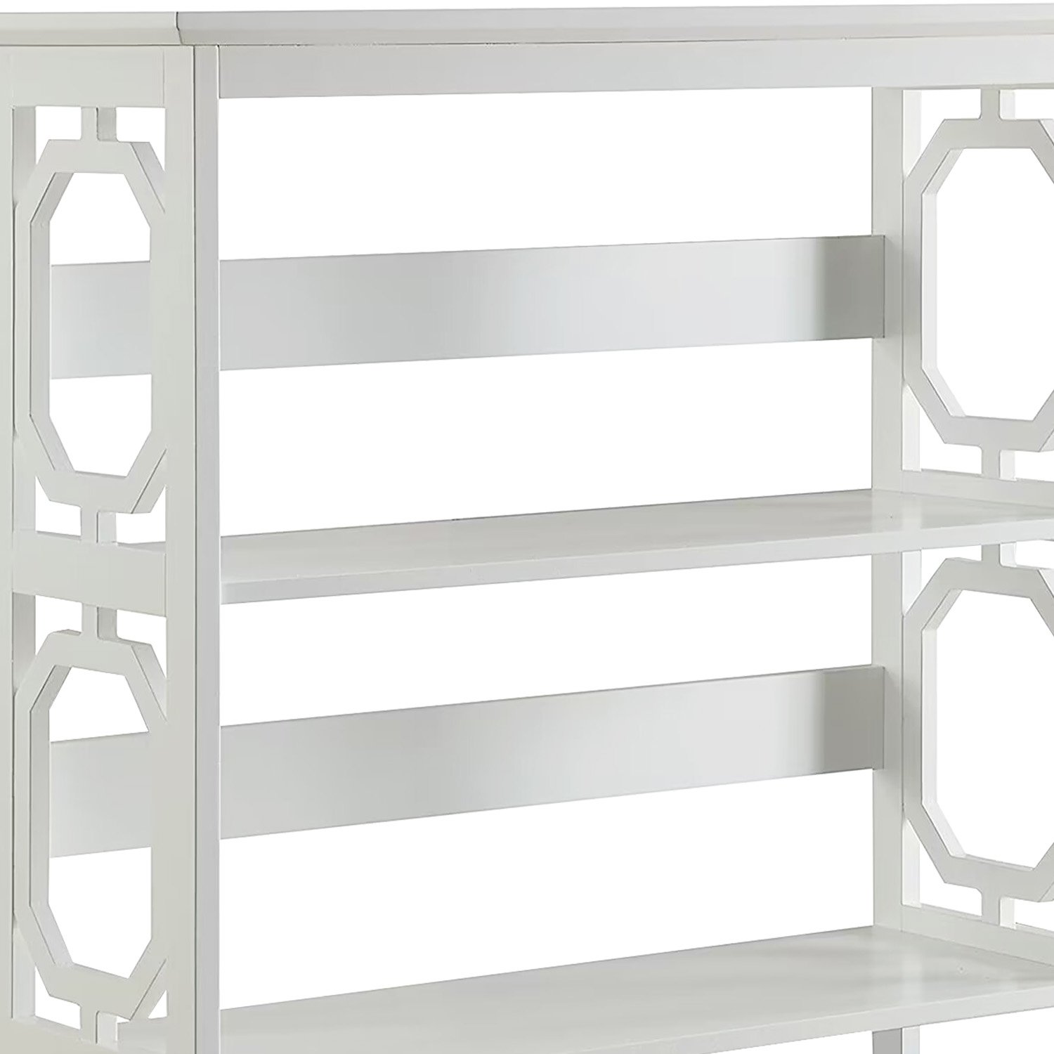 Sarantino Laurel 3-Tier Bookshelf Display Rack in White — image 6