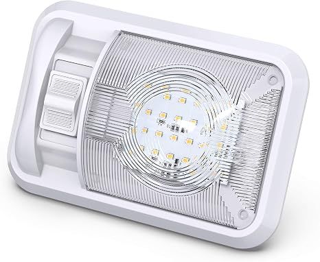 2 Pack 12V RV Ceiling Dome Light, 300LM Natural White Interior Lighting with Switch for Trailer and Camper โ image 5