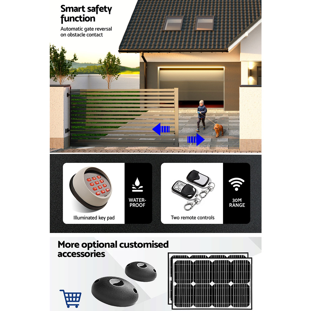 LockMaster Automatic Sliding Gate Opener Kit Keypad 4M 1000KG โ image 6