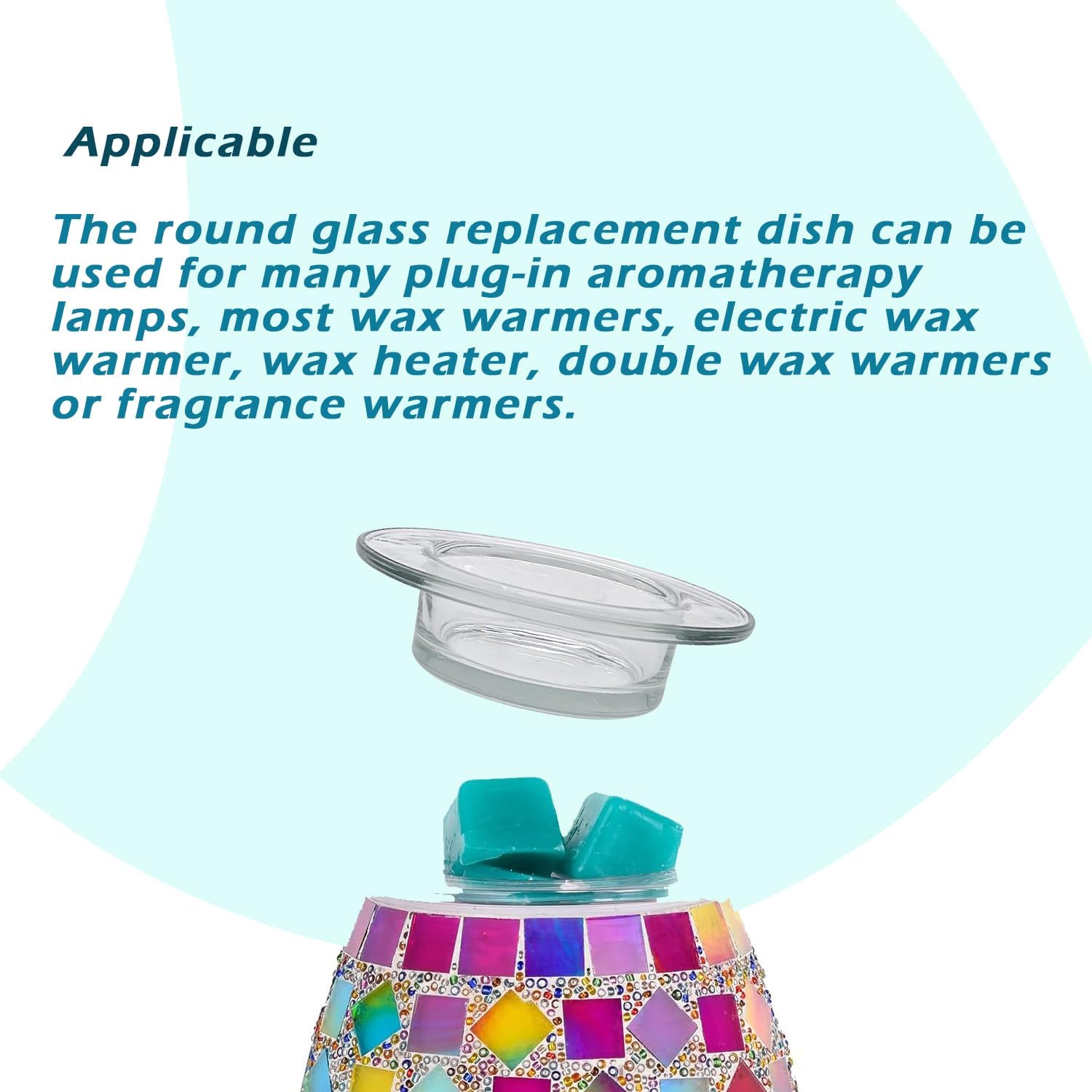 2Pcs Replacement Wax Warmer Dish for Electric Oil Aromatherapy Burner/Warmer, 4.5Inch Wax Melter Wax Warmer Replacement Dish Lamp Wax Tart Oil Warmer — image 3