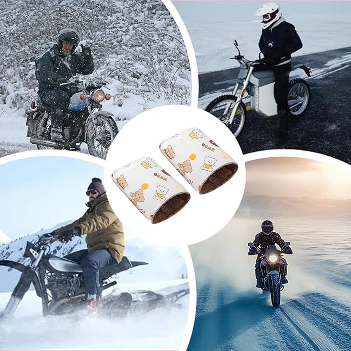Cycling Gloves - Waterproof Gloves - Warm Gloves - Cycling Muffs - Scooter Gloves - Hand Warmers - Bicycle Accessories - Winter - Windproof (Black) — image 5