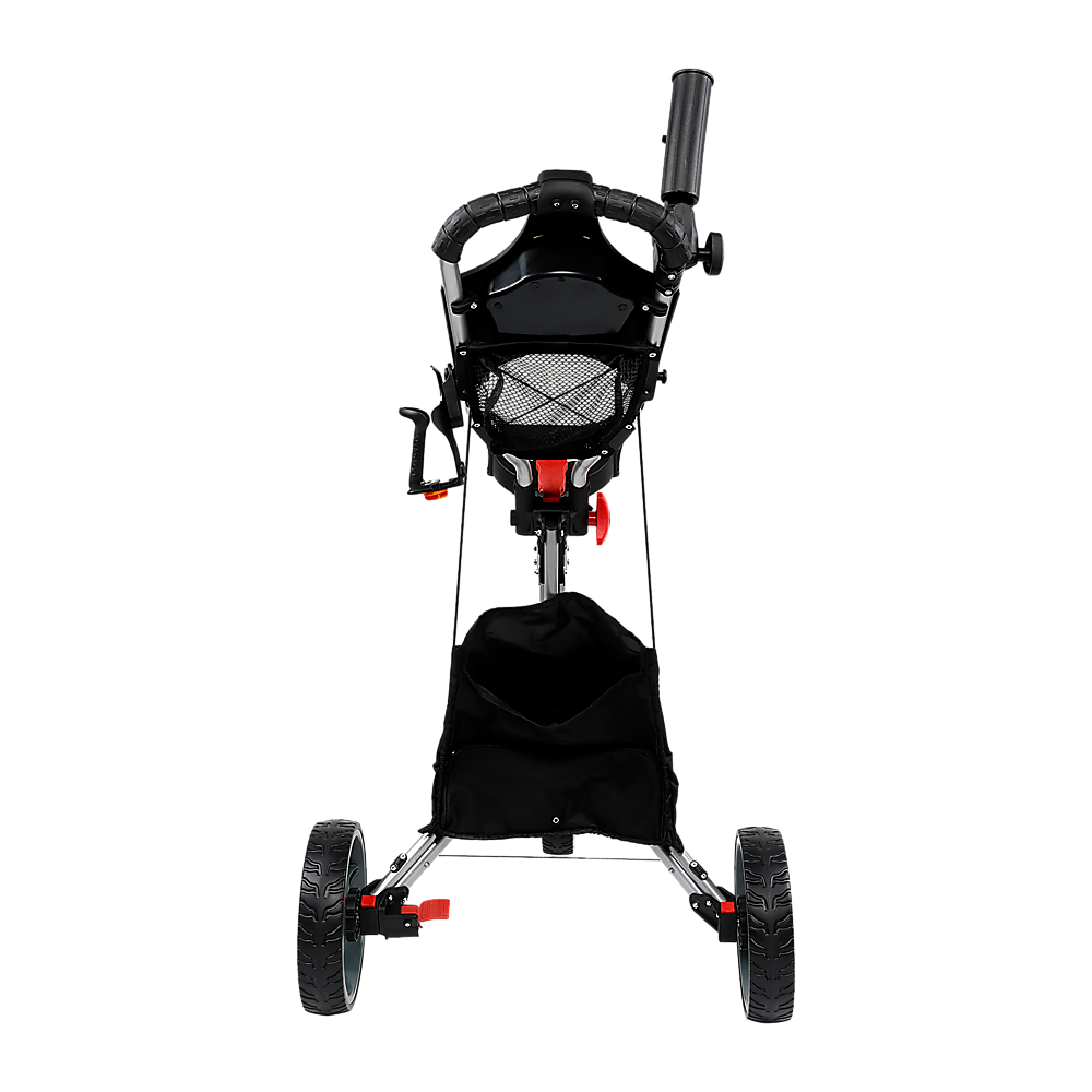 Golf Club Buggy Trolley Cart Compact Foldable 3 Wheel โ image 5