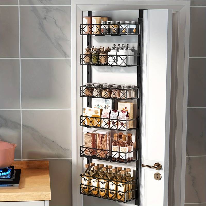 6 Tier Adjustable Baskets Over Door Pantry Organiser for Home Kitchen — image 2