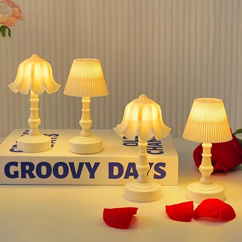 Mini Faux Candle Table Lamp, Vertical Stripes Night Light, Creative Desktop Ornament for Home Decoration โ image 5