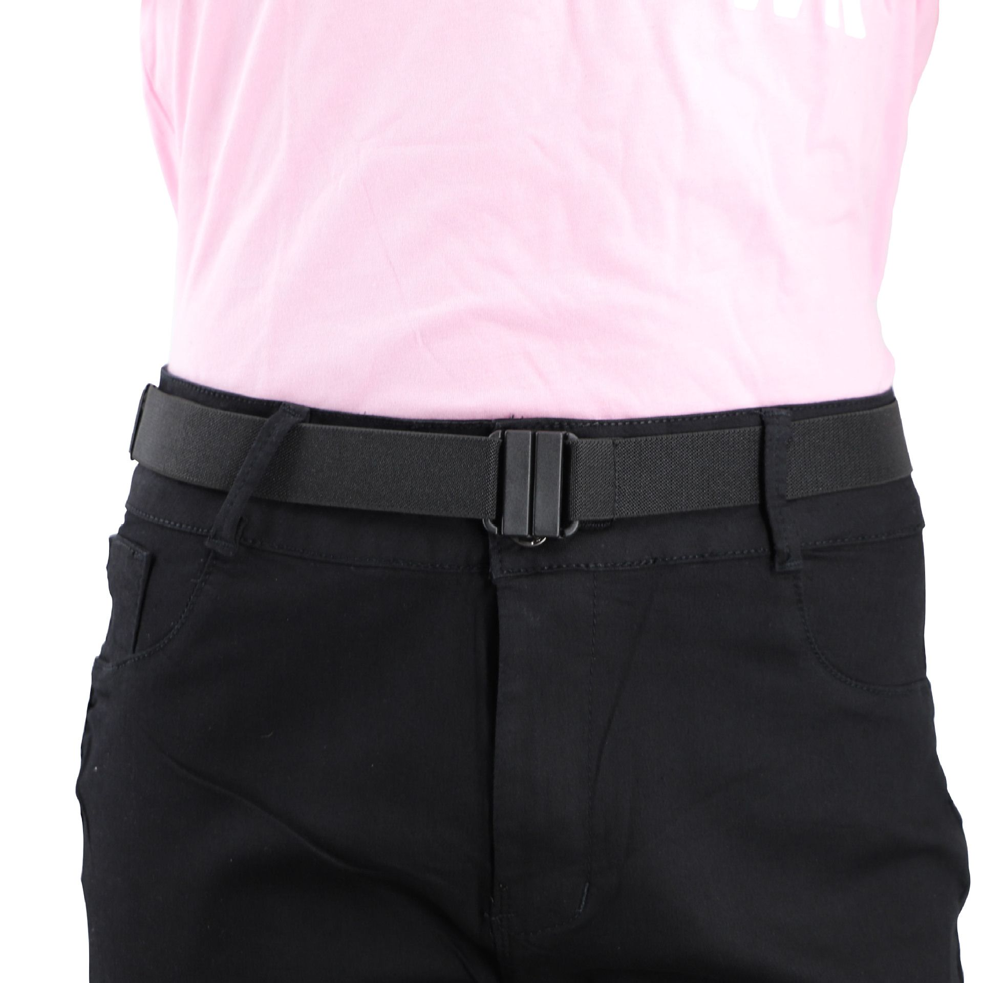 No Show Invisible Belt for Women/Men Elastic Web Strap Waist Stretch Belt with Flat Buckle for Jeans Pants Dresses โ image 4