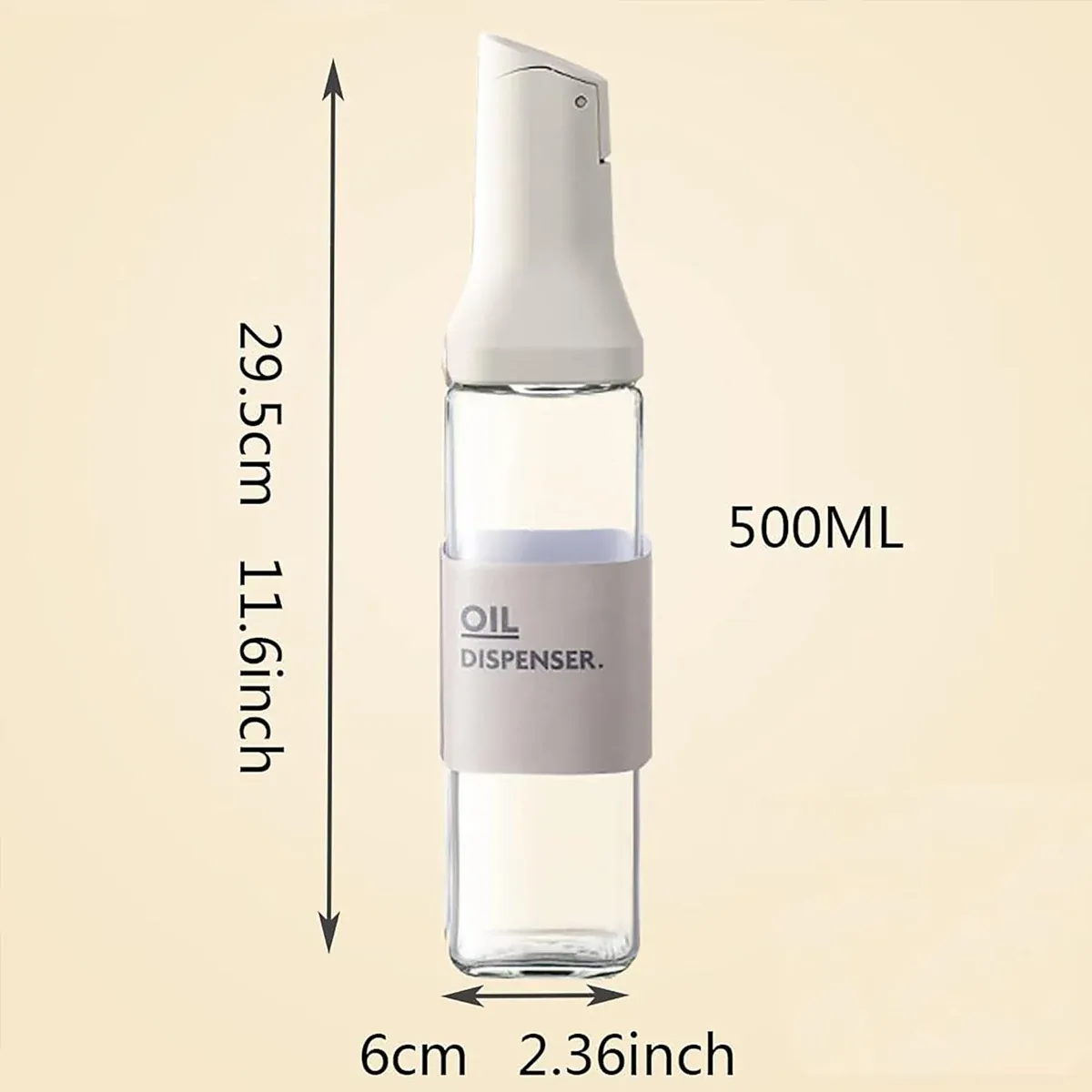 Premium Kitchen Oil Dispenser Bottle Glass Olive Oil Cruet Leakproof Small Clear - Grey โ image 4