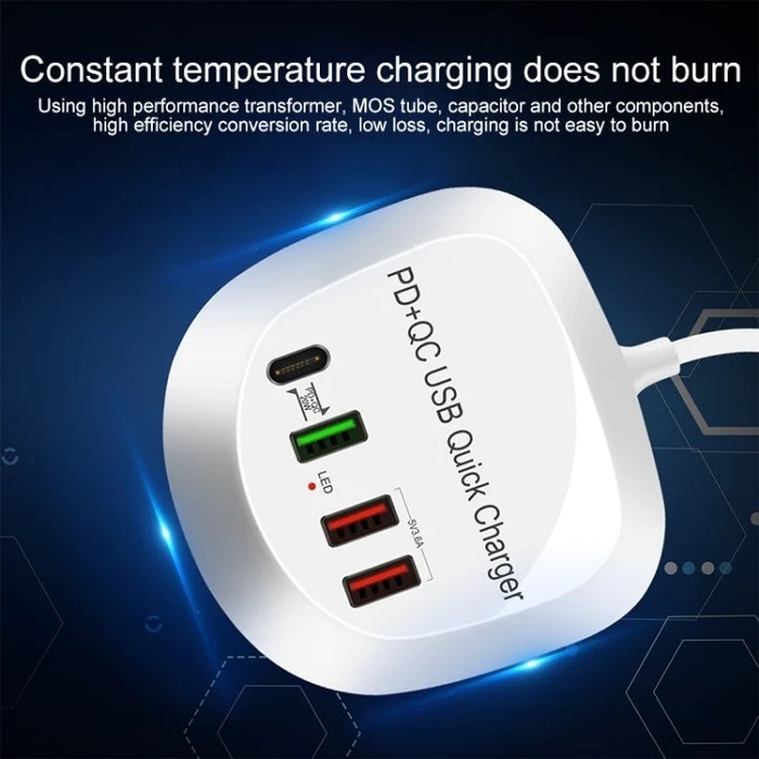 4-Port PD+QC3.0 Charger 40W with AU AC Adapter — image 5