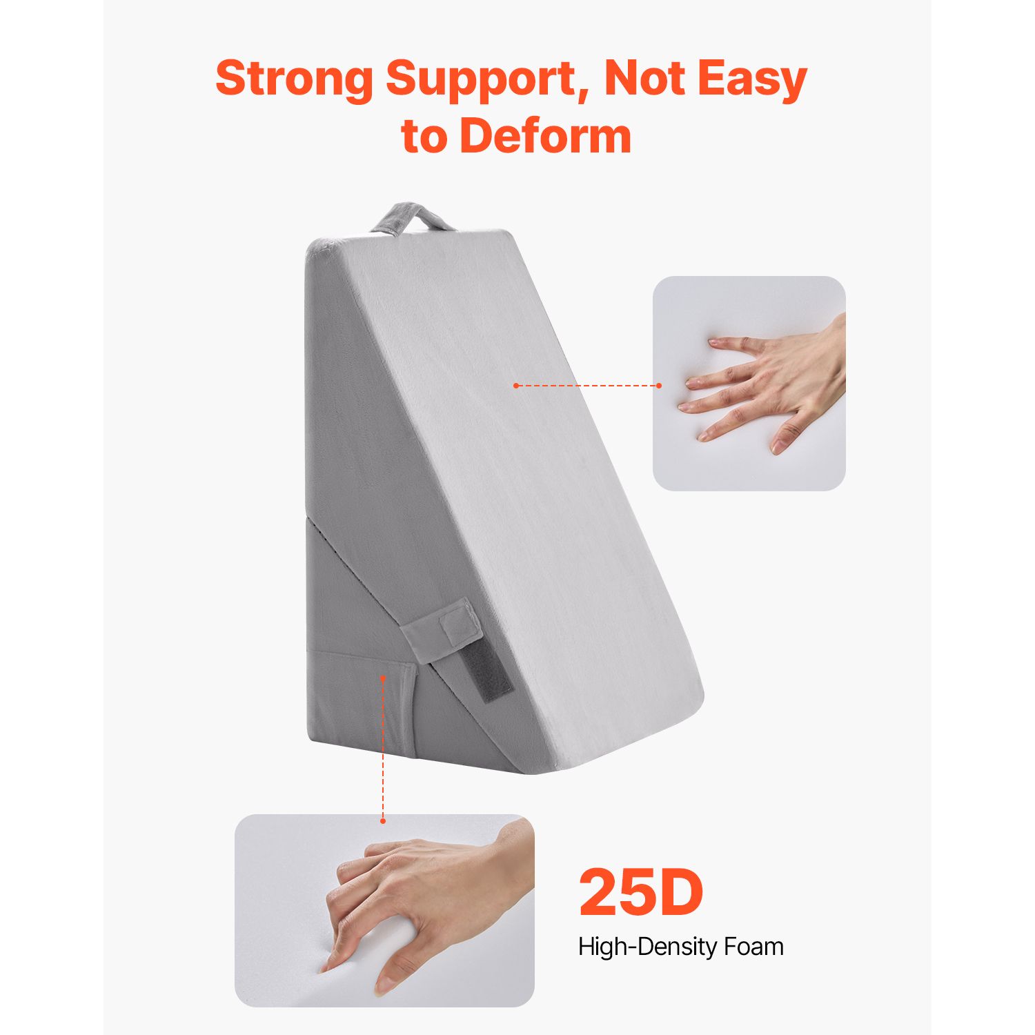 Bed Wedge Pillow for Sleeping, Adjustable Orthopedic Bed Wedge, 25D High-Density Foam Filling & Soft Washable Cover, Post Surgery Pillow for Acid — image 2