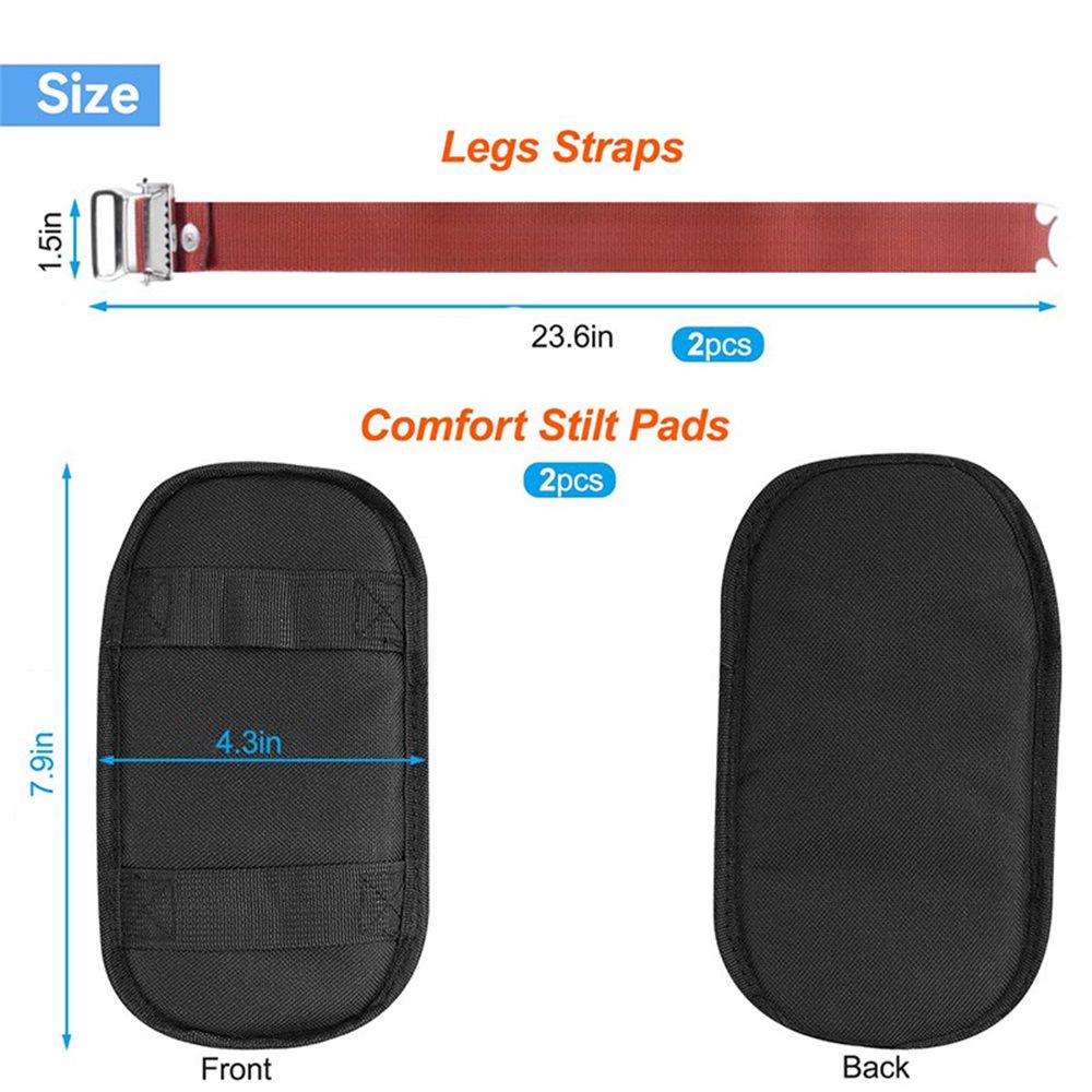 2 Packs Drywall Stilt Replacement Parts, Comfort Stilt Pads Protective Padded Leg Bands for Drywall, Nylon Adjustable Stilt Leg Straps, Suitable for Home — image 3
