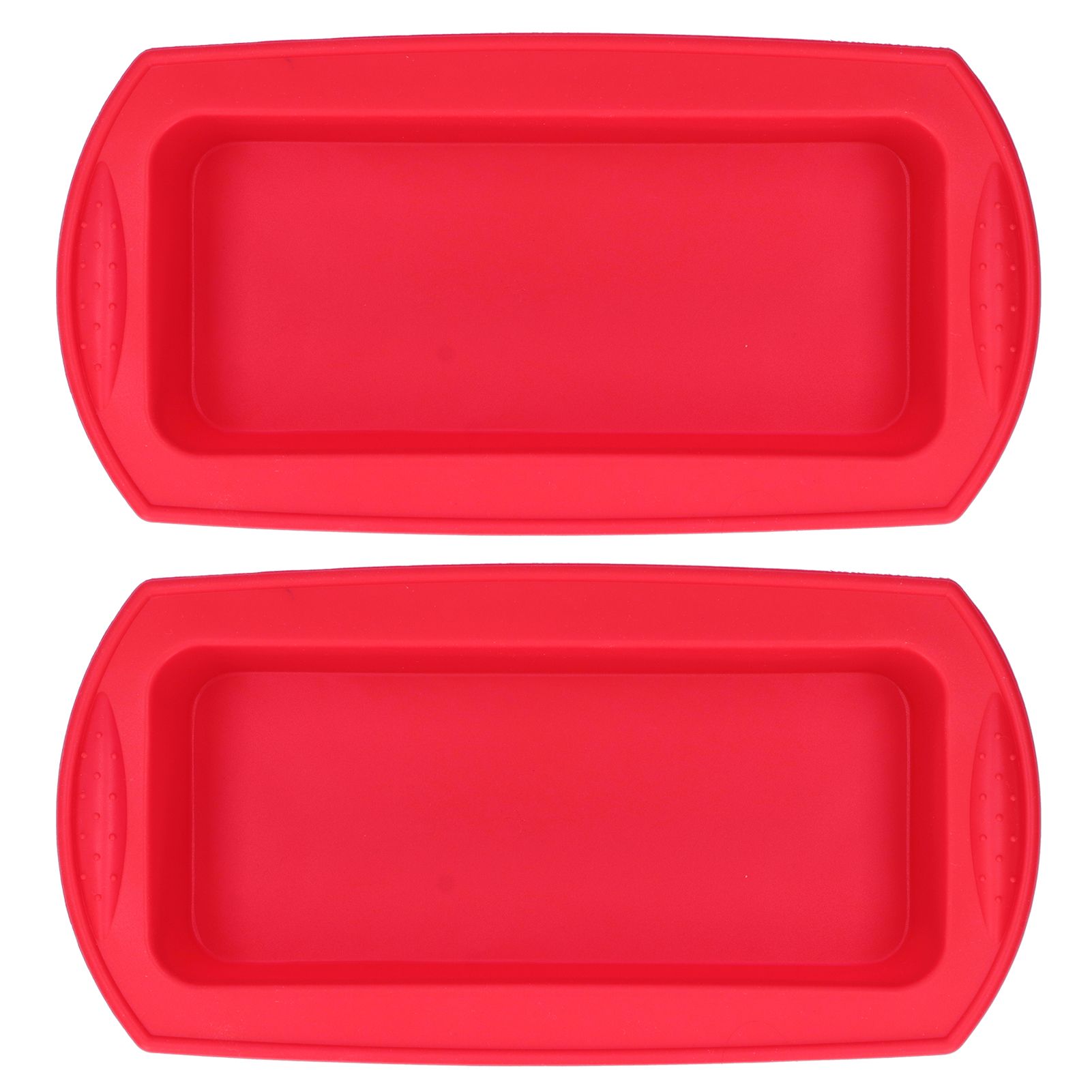 2Pcs Rectangle Silicone Cake Pan Bread Mold Baking Tool 2lb Cake Moulds Accessory Red — image 5
