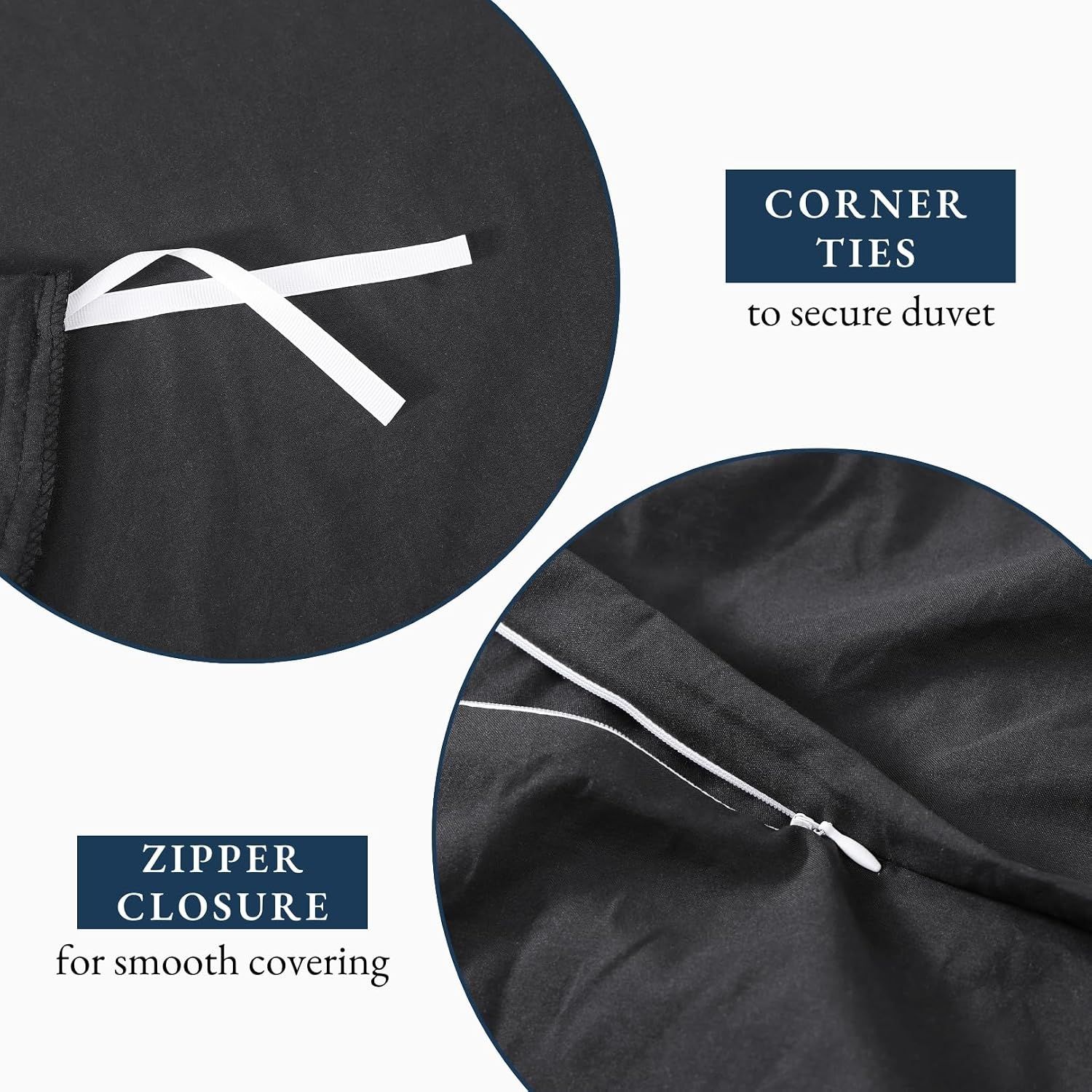 Hotel Soft Microfiber Duvet Cover Set-2000TC Quilt Cover Set & Pillowcases -1 Donna Cover Zipper Closure & 1 x Pillowcases-Breathable Bedding - Wrinkle, Fade — image 5