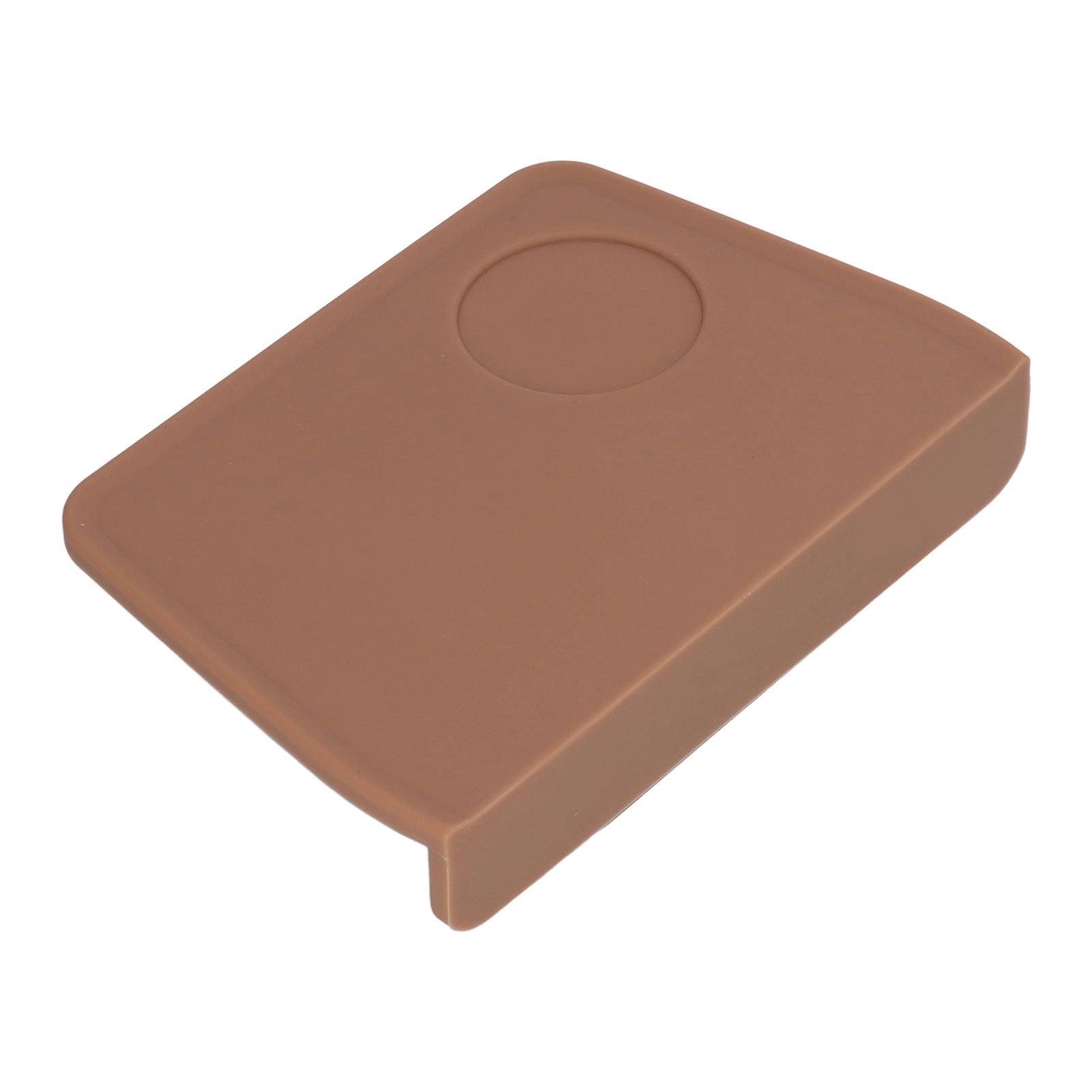 Coffee Tamper Mat with Tamper Slot Silicone Tamping Mat Coffee Pad Tamp Station Tool Brown — image 4