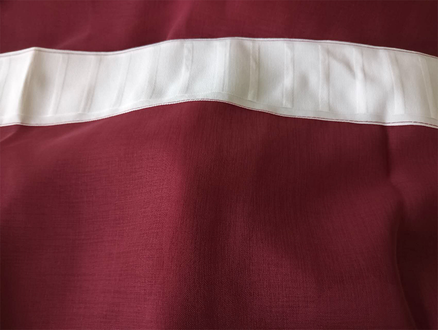 2 Long Drop Sheer Voile Curtains 590cm wide 270cm Drop Pinch Pleat + Hooks Wine โ image 5