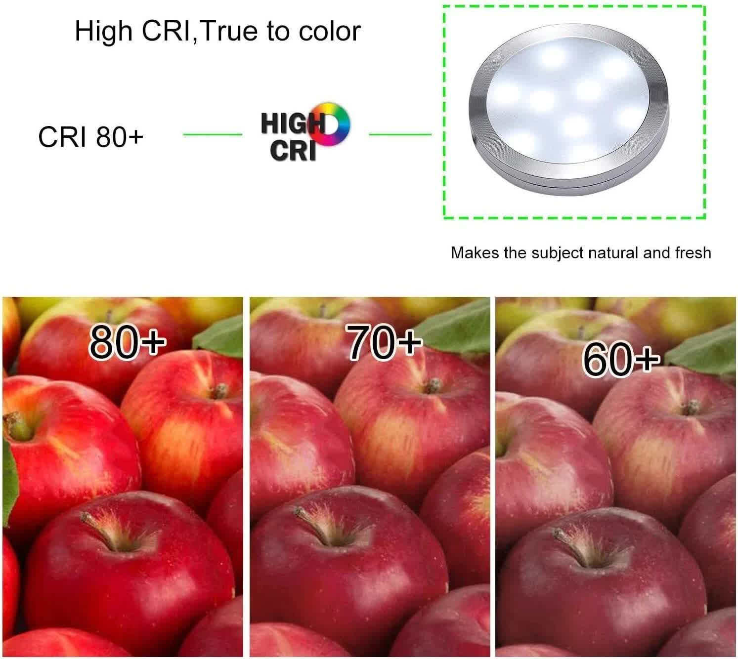 Linkable Under Cabinet LED Lighting 12V Dimmable Puck Lights with Wireless RF Remote Control, Hardwired & Wall Plug in for Kitchen Mood Lighting,Daylight White โ image 6