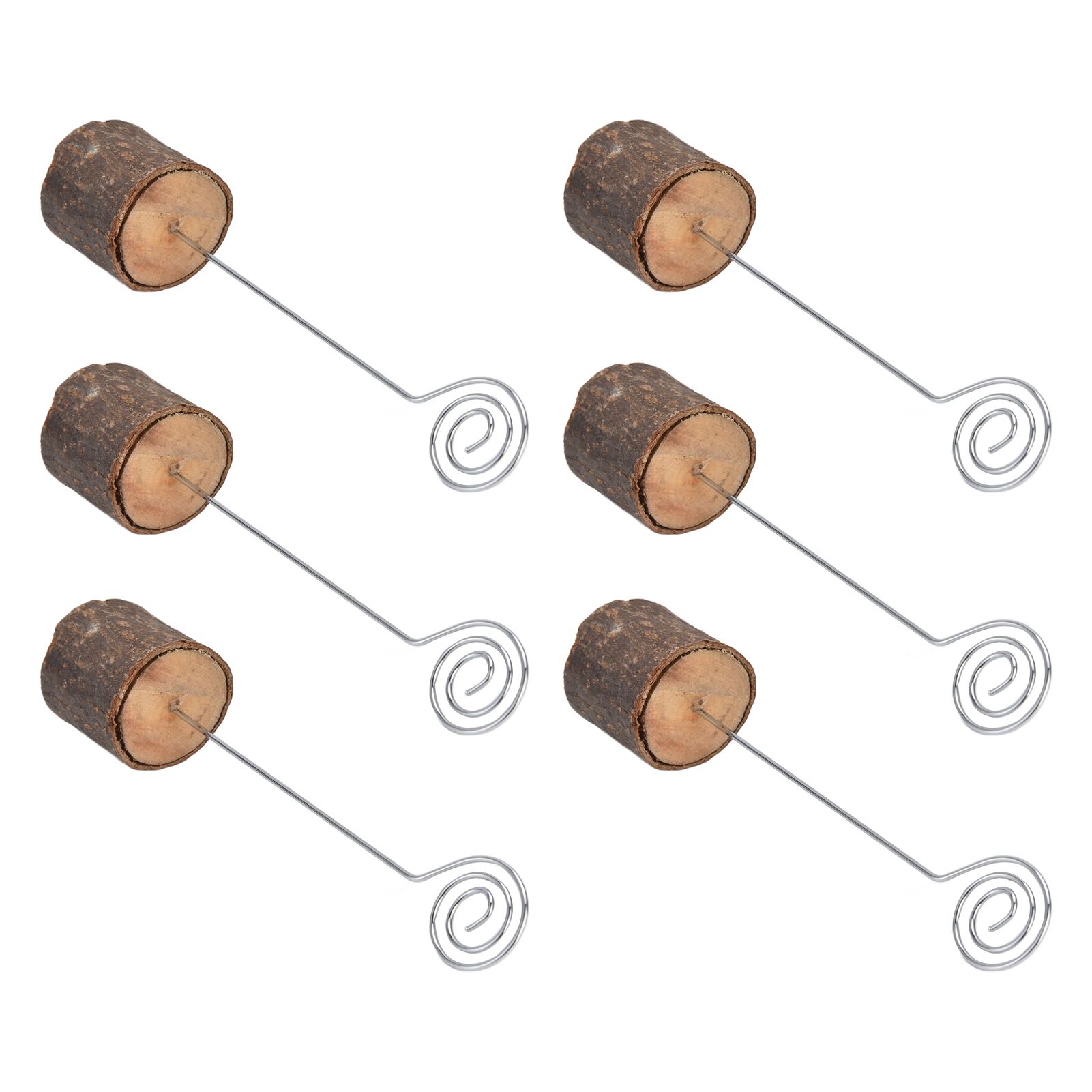 20Pcs Premium Wood Place Card Holders with Swirl Wire Name Cards Photo Holders for Wedding Birthday Festival โ image 4