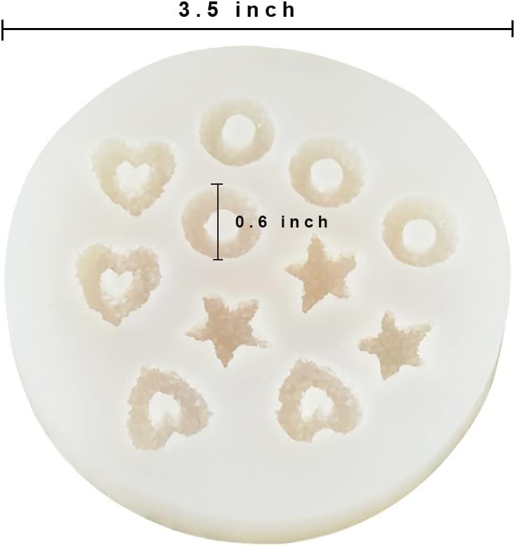 Candle Molds Silicone 2 Pack Fruit Loops Candy Molds Non-Stick (Round Star) Unique design to make chocolate, gummy candy mold โ image 4