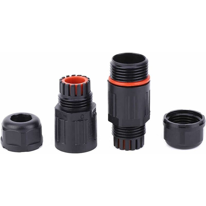 Whpps 10 pcs Ip68 Waterproof Straight Connector Junction Box Electrical Wire Cable 3 Pin Outdoor Connector Plug Socket — image 3