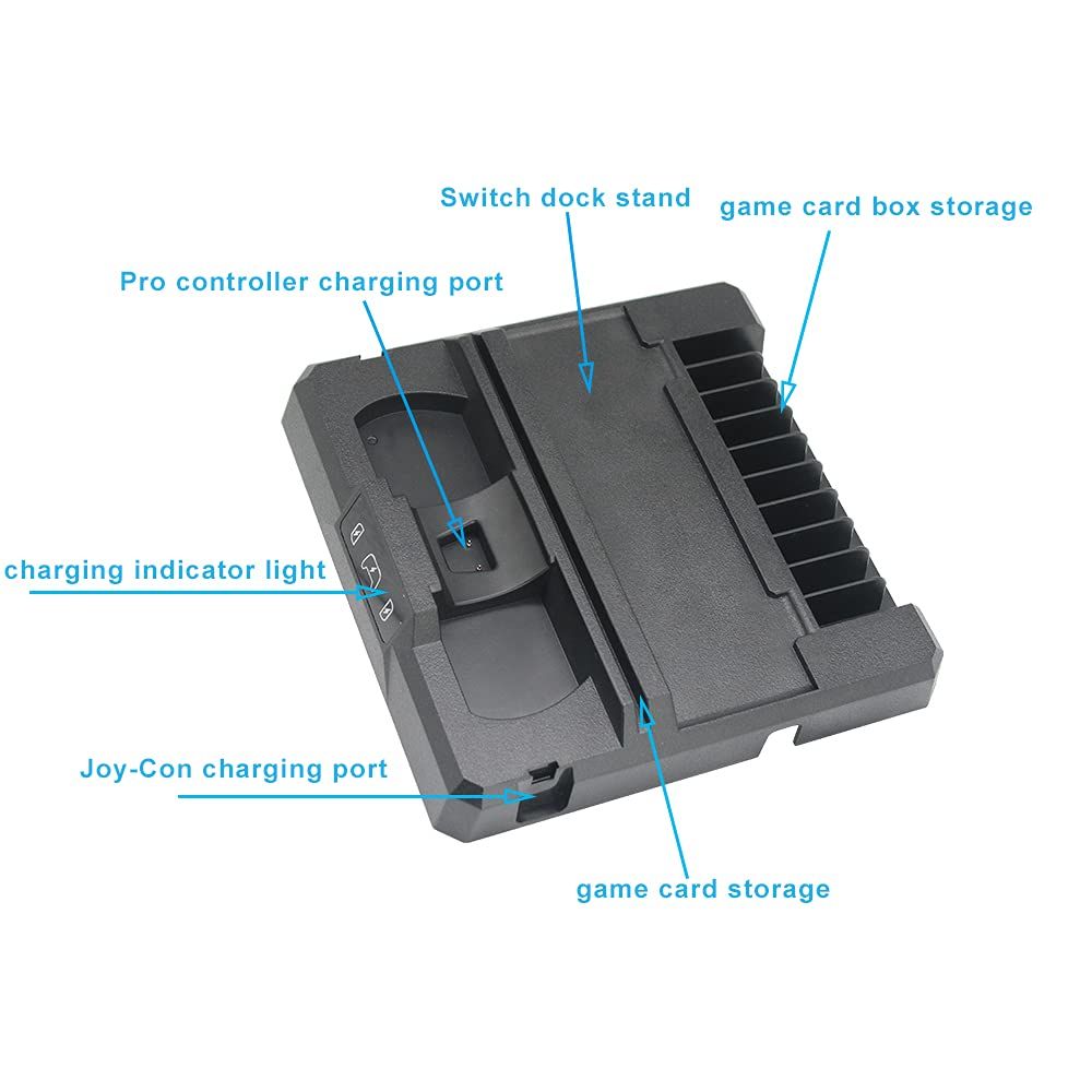 Charging Set Controller Fast Charge Rubber Game Storage and Controller Charging Stand Compatible with Switch โ image 2