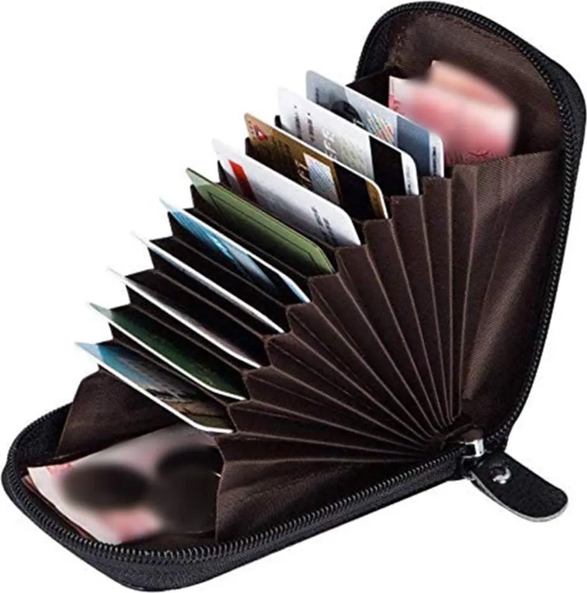 Card Holder for 12 Cards | Credit Card Holder | With Cash Compartment | With Driver's License Compartment | Card Holder | Wallet | PU Leather | Purse | Blue — image 4