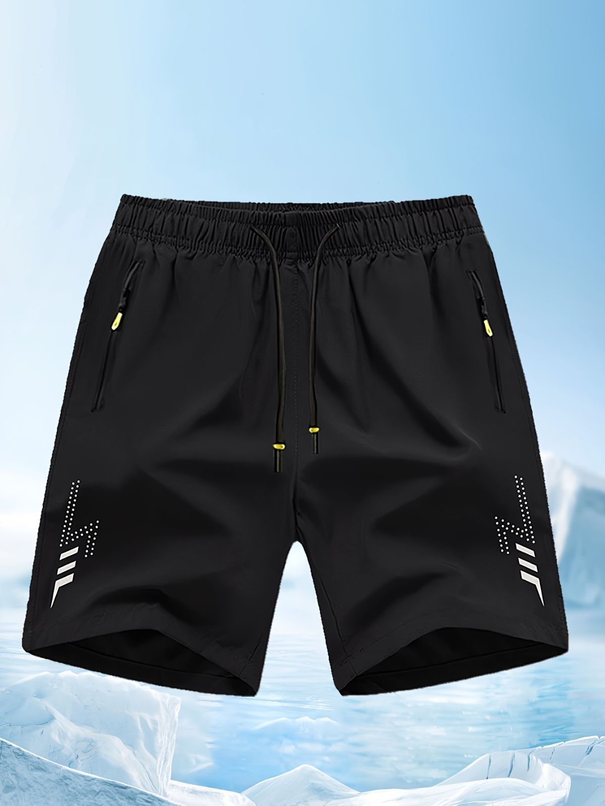 Men'S Athletic Shorts Gym Shorts Running Shorts Side Pocket Shorts Zippered - Gray - Size M โ image 4