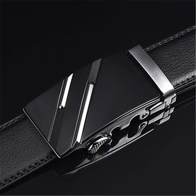 Men's Automatic Belt Leather Business Casual Style Slide belt, for men Slide Belt Strap Automatic Leather Belt Buckle — image 2