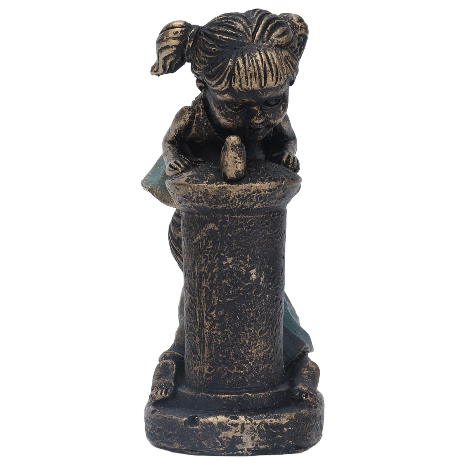 Girl Boy Drink Water Statue Garden Sculpture Resin Courtyard Ornament for Indoor Outdoor Decoration โ image 5