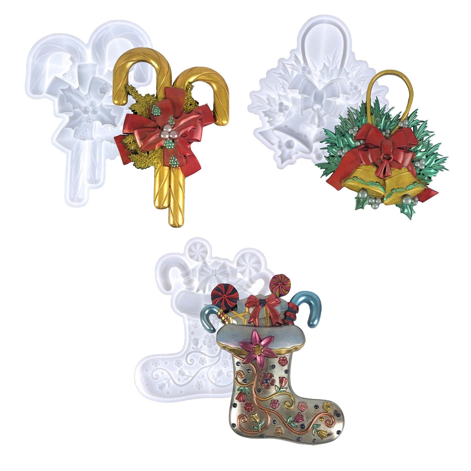 Epoxy Molds,Christmas Resin Mold Silicone Mold for Resin Casting,Epoxy Resin Mold for Wall Hanging Decor