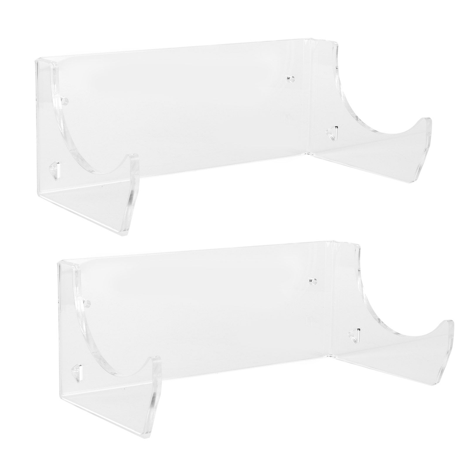 2Pcs Wall Shelf Skateboard Hanger Display Storage Rack Snowboard Organizer SuppliesTransparent — image 2