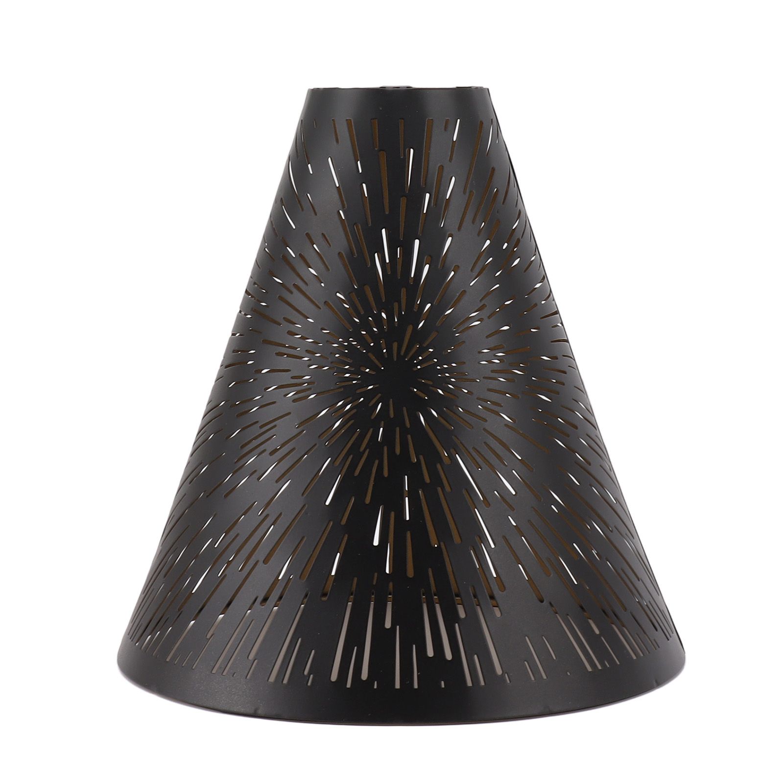 Table Lamp Shade Laser Engraved Metal Fireworks Shape Projection Lampshade for Bedroom — image 2