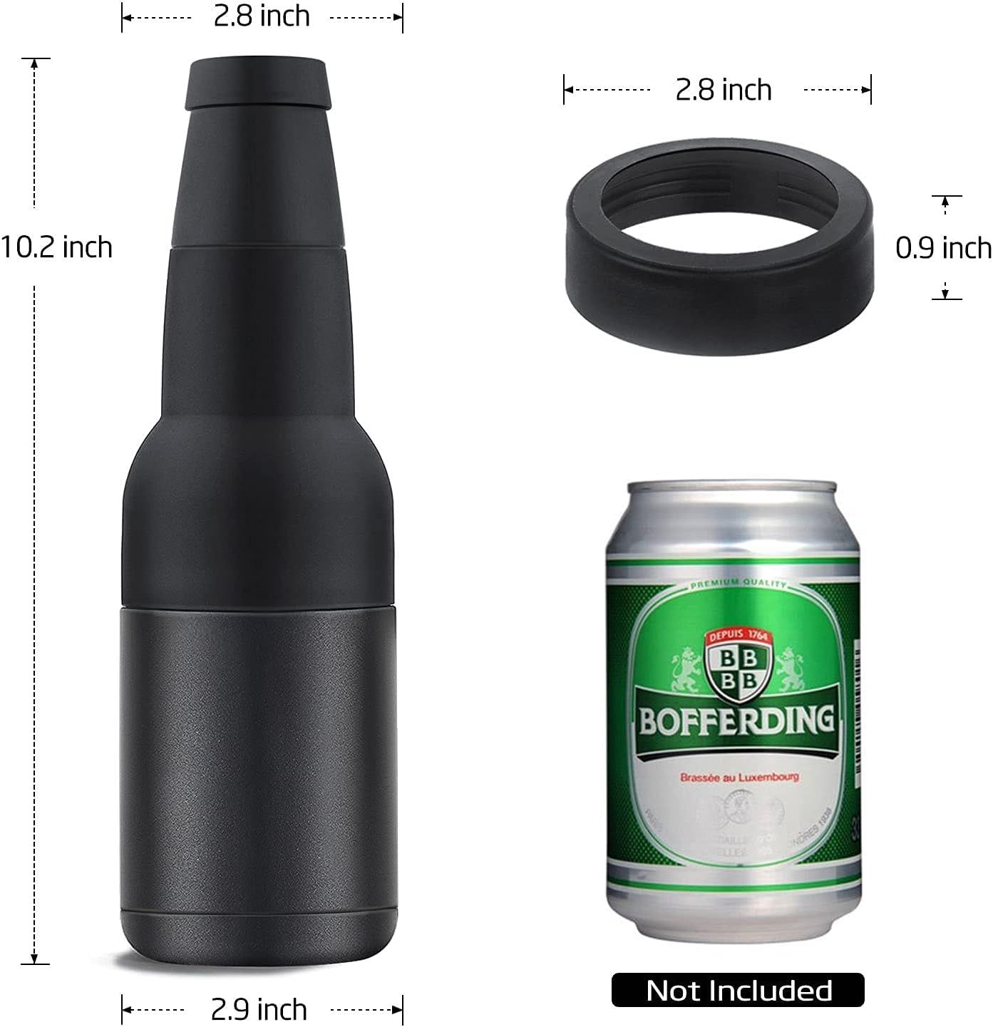 3-in-1 Beer Bottle Insulated Tumbler and Can Cooler with Bottle Opener – Double Wall Stainless Steel Soda Can Insulator & Holder for Car Outdoor Beverage — image 5