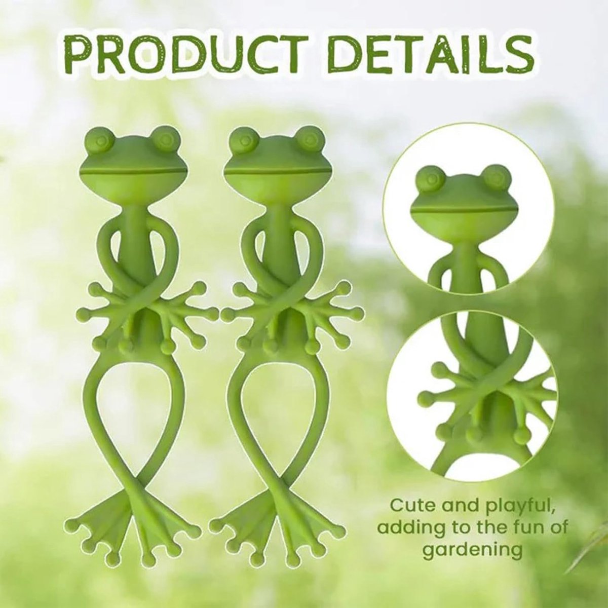 5 Pieces - Frog Plant Stand - Plant Support - Green Frog Plant Supports - Cute Frog Flowerpot Hugger Plant Climbing Fixture Clips - Freestanding - Animal — image 6