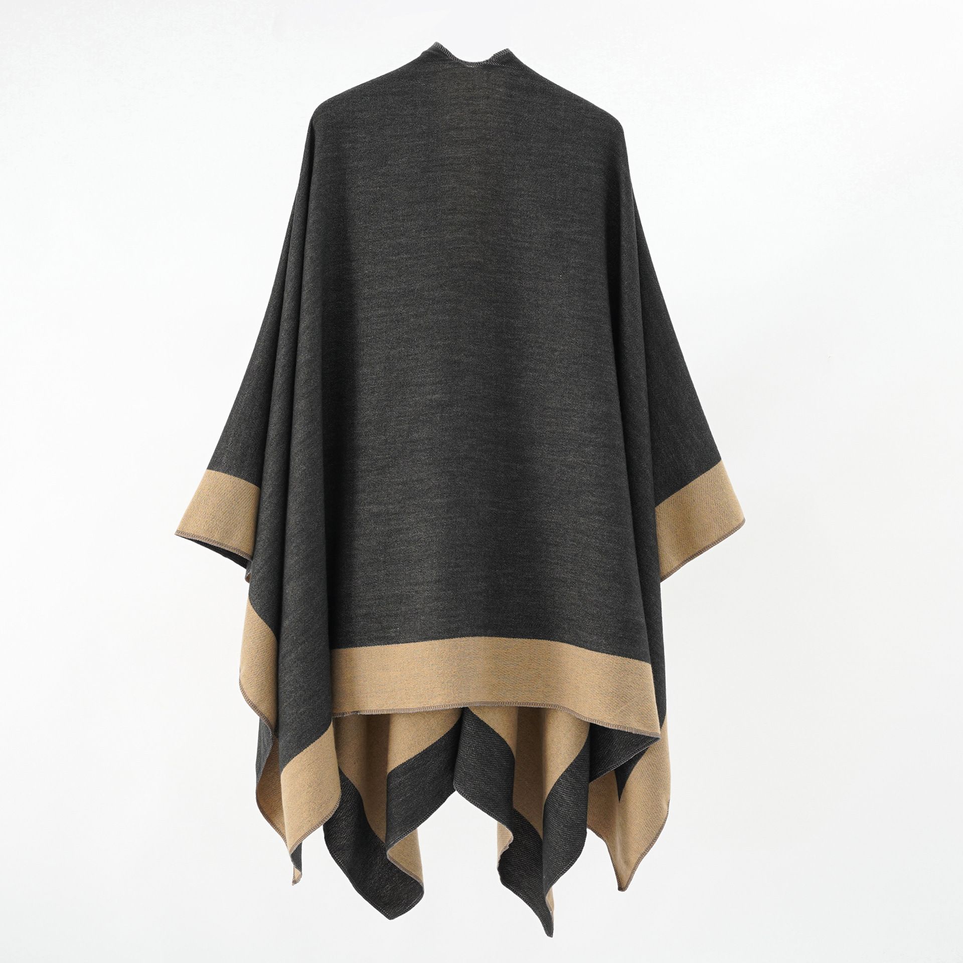 Solid Color Striped-Border Faux Cashmere Shawl Scarf, Minimalist Versatile Autumn Winter Warmth Elegant Accessory(Orange) โ image 5