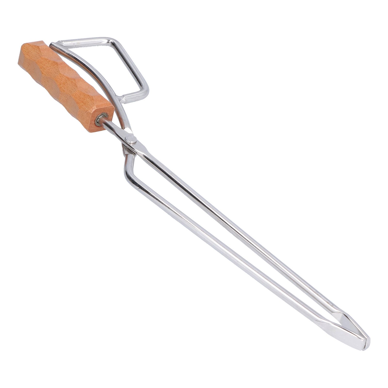 Log Tongs Beech Wood Handle Stainless Steel Clamp High Temperature Resistance Fire Tong for Outdoor Camping Picnic โ image 3