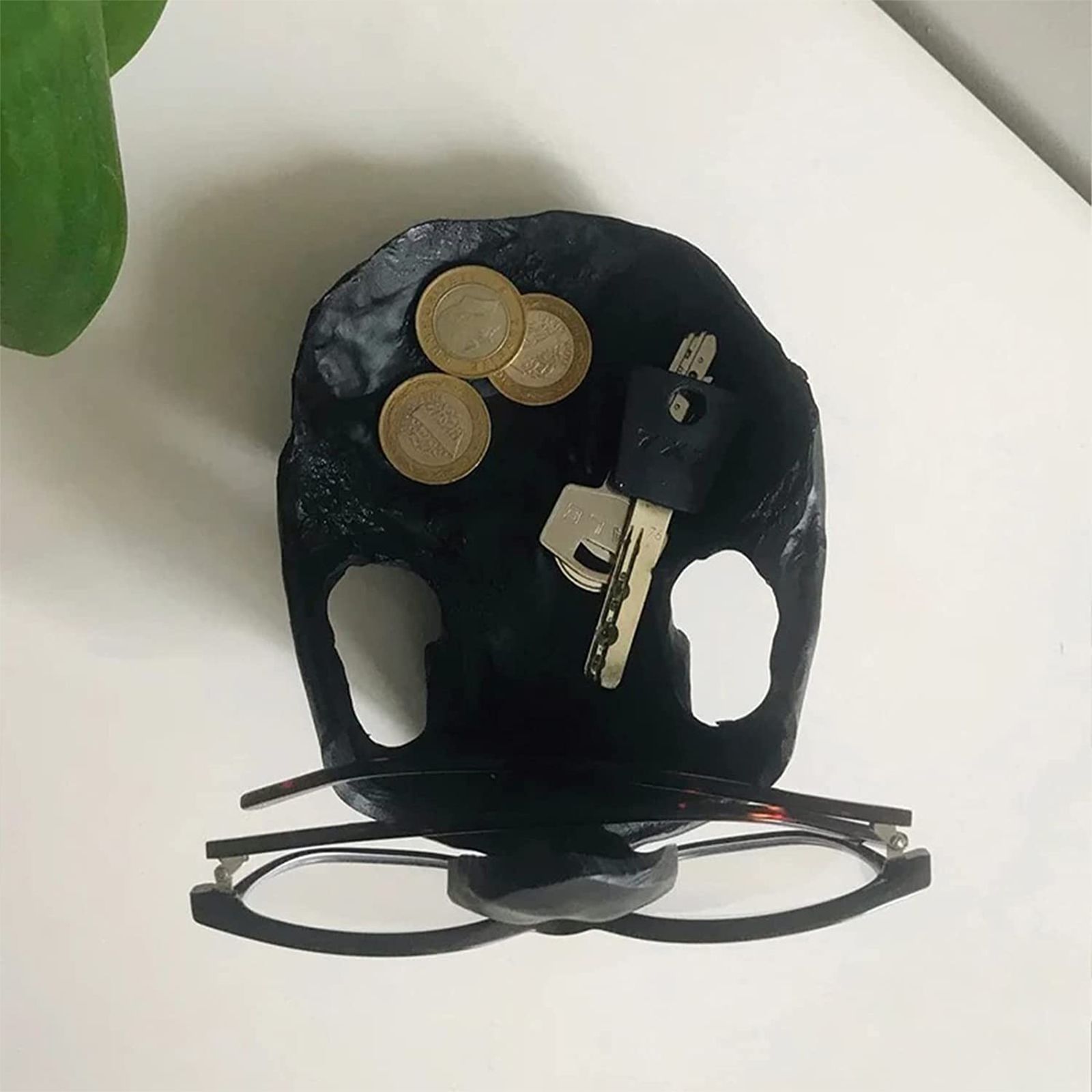 Skull Glasses Holder Sturdy Resin Rich Details Vivic Colors Skull Glasses Stand โ image 3