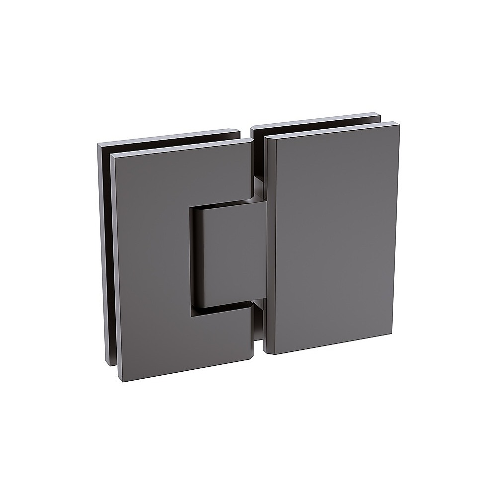 100cm Frameless Glass Bath Screen – Wall Channel with Stainless Steel Hinges in Gunmetal Finish — image 6