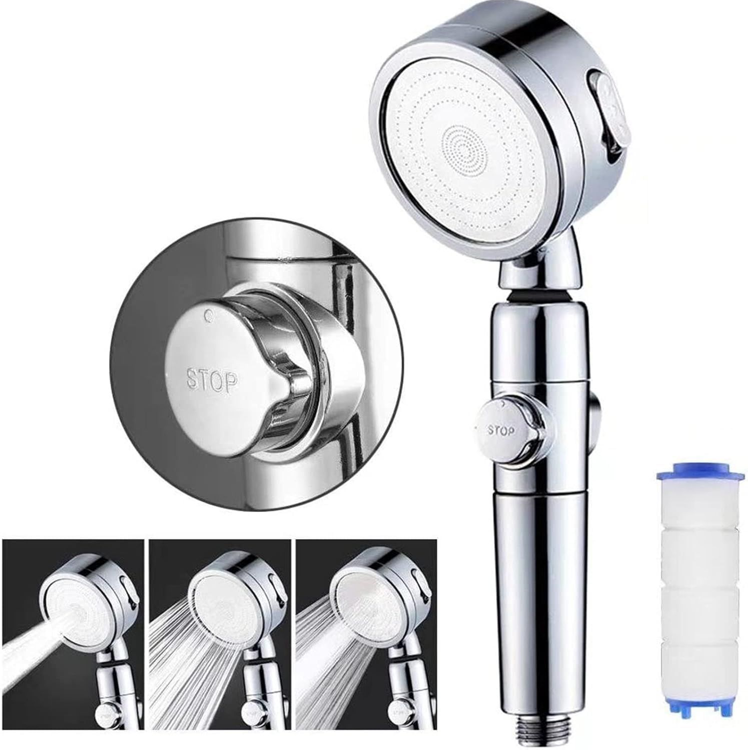 Shower Head,Handheld Shower Head High-Pressure Filter Handheld Showe Enhanced Water Pressure