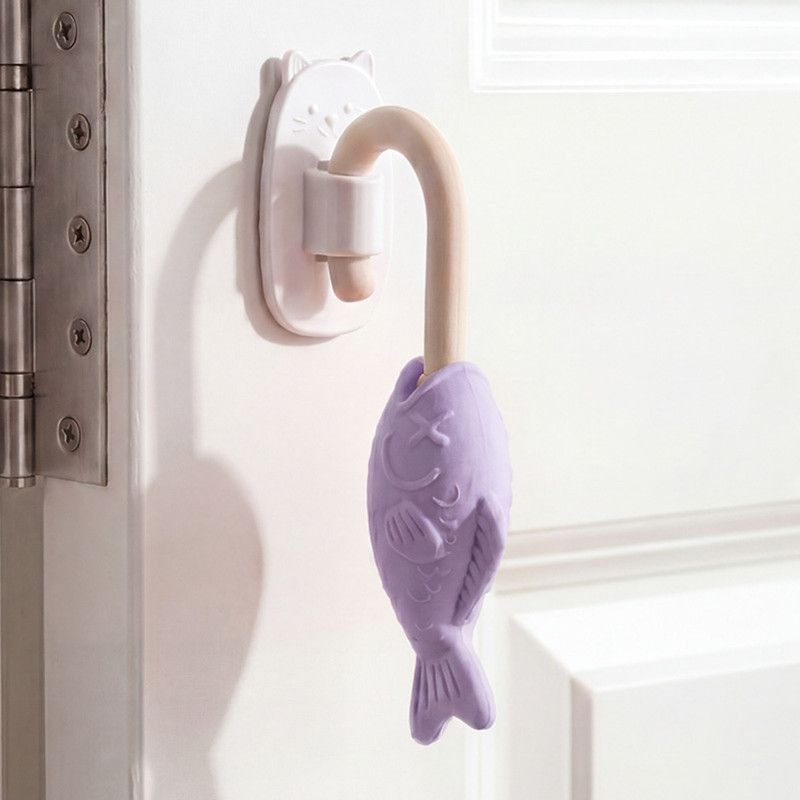 Door Stopper, Baby Finger Pinch Guard, Safety Door Holder—Purple